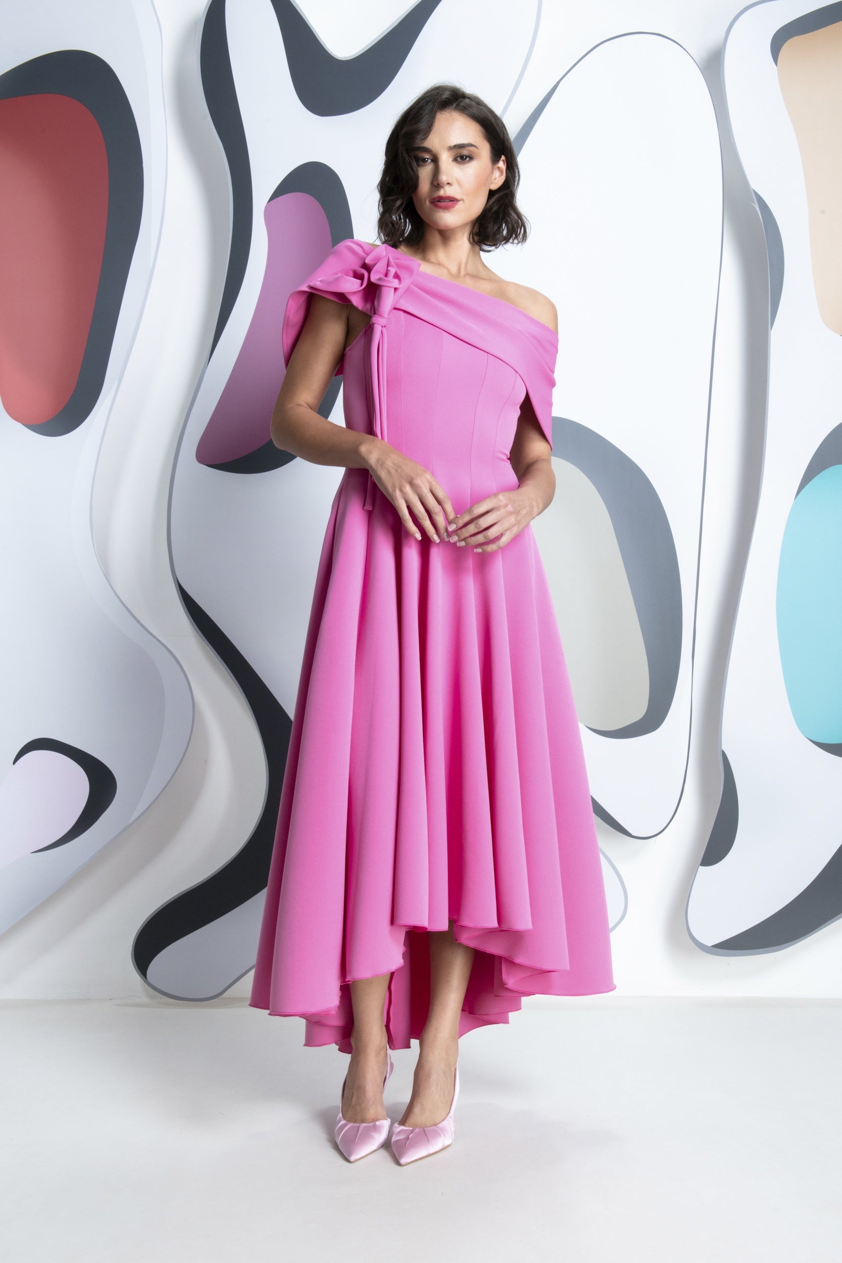Kristina Flare Dress - Candy Pink  Harper