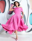 Kristina Flare Dress - Candy Pink