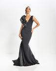 Bobbie ball gown - Black satin