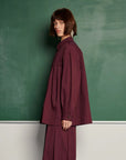 Kiraz Pleat Shirt - Burgundy