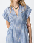 Camomila Dress - Blue Stripe
