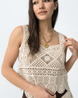 Elie Crochet Top - Beige