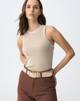 Acacia Knit Tank - Beige