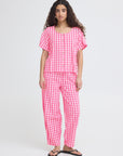 Felica Gingham Top - Pink