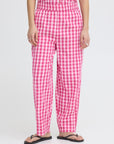 Felica Gingham Trousers - Pink