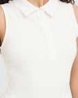 Monna Polo Dress - White