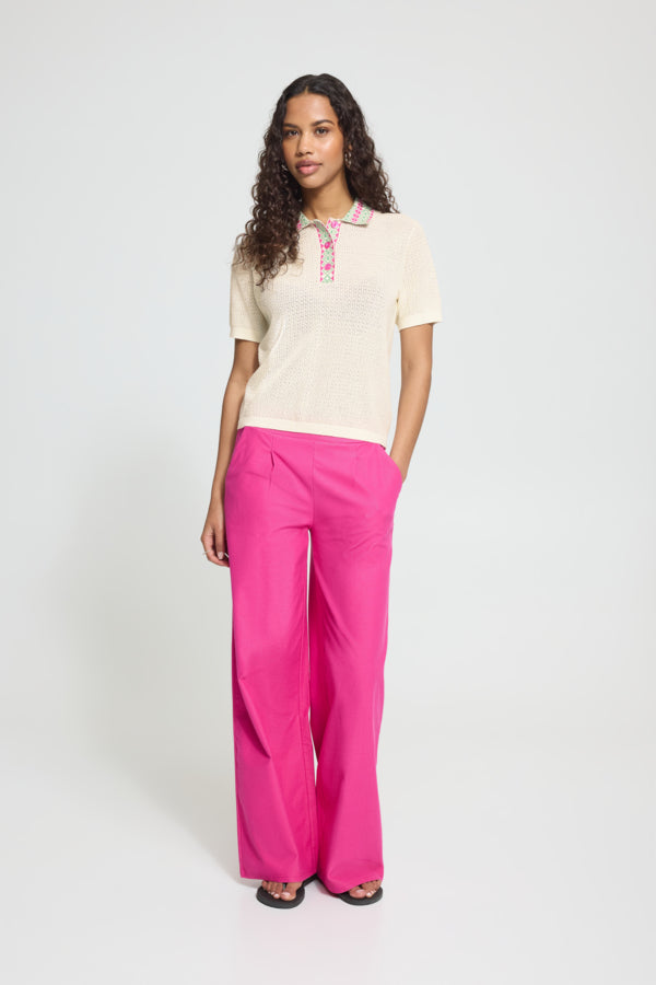 Dotia Knit Polo - Beige – Harper