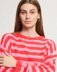 Misha Stripe Knit - Pink/Red