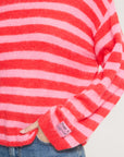 Misha Stripe Knit - Pink/Red