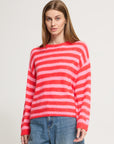 Misha Stripe Knit - Pink/Red