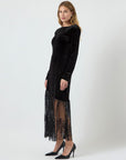 Tera Midi Sequin Dress - Black