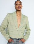 Joli Crop Blazer - Green