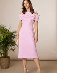 Phoebe Bow Dress - Pink