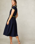 Rick Rack Midi Dress - Navy