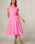 Rick Rack Midi Dress - Pink