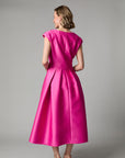 Grace Pleat Dress - Pink