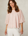 Alice Organza Top - Blush