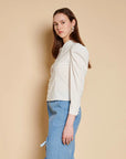 Ebba Trim Blouse - Ivory