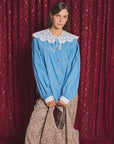 Azurite Collar Blouse