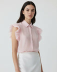 Bria Frill Shirt - Pink