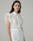 Bria Frill Shirt - Off White