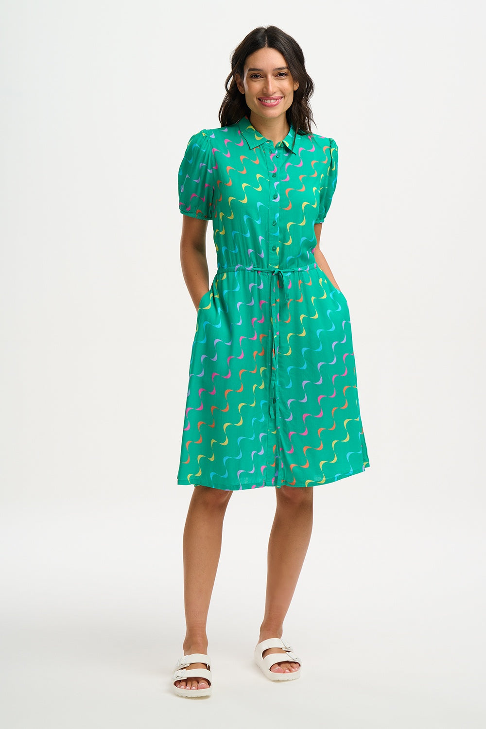 Salma Shirt Dress - Green