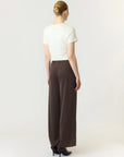 Pella Satin Trousers - Brown