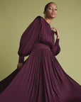 Latish Midi Dress - Burgundy