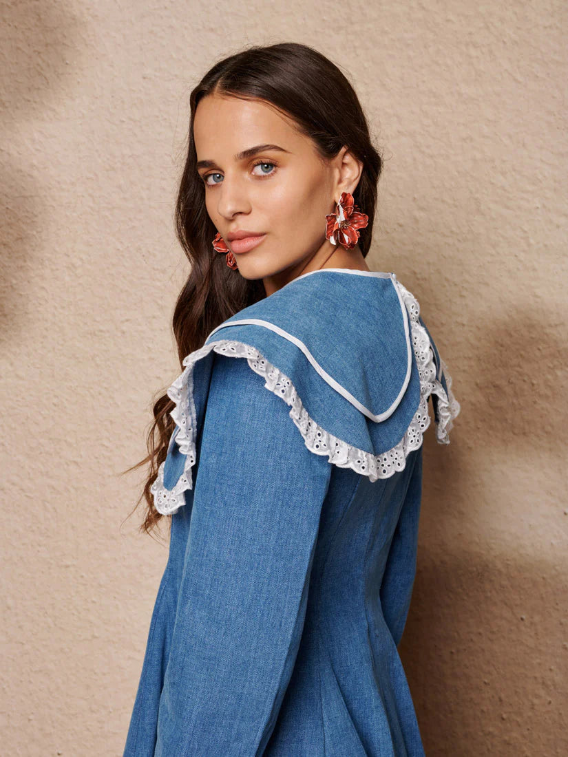 Dapple Mini Dress - Denim – Harper