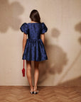 Memories Bow Dress - Navy
