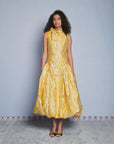 Ochre Jacquard Midi - Yellow