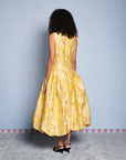Ochre Jacquard Midi - Yellow