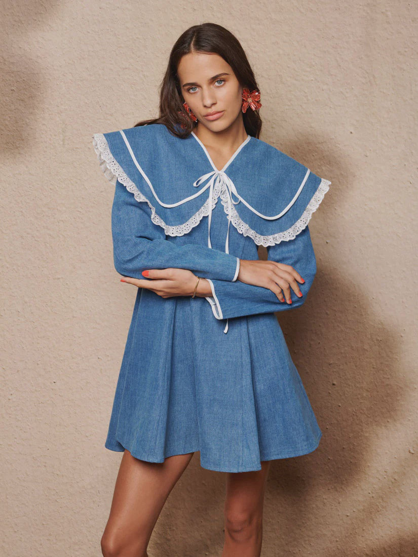 Dapple Mini Dress - Denim – Harper