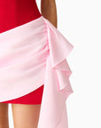 June Mini Dress - Pink/Red