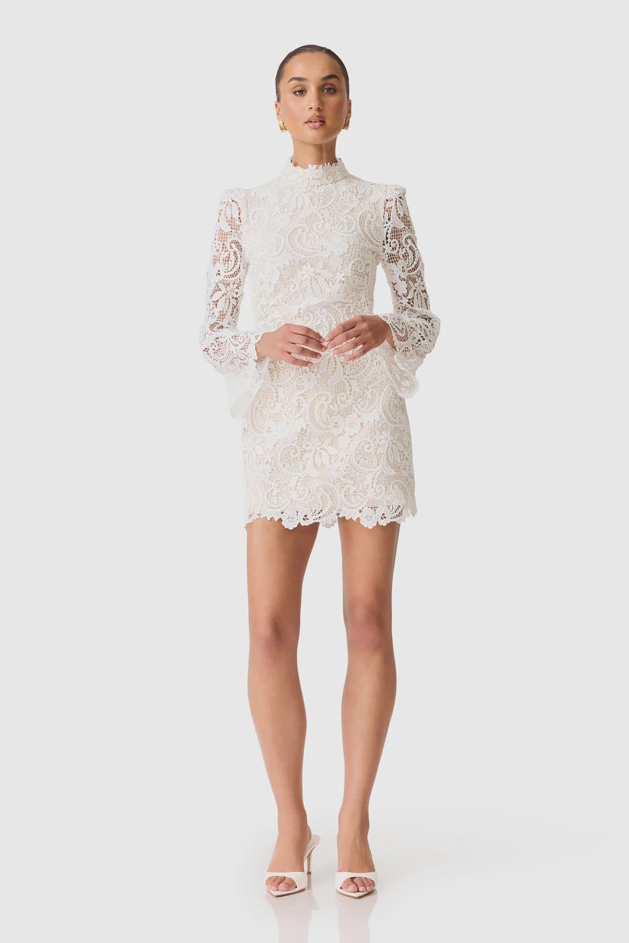 lace wedding dress with swarovski crystals Wedding Dress With Swarovski Stones L / White