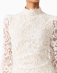 Cora Lace Mini Dress - White