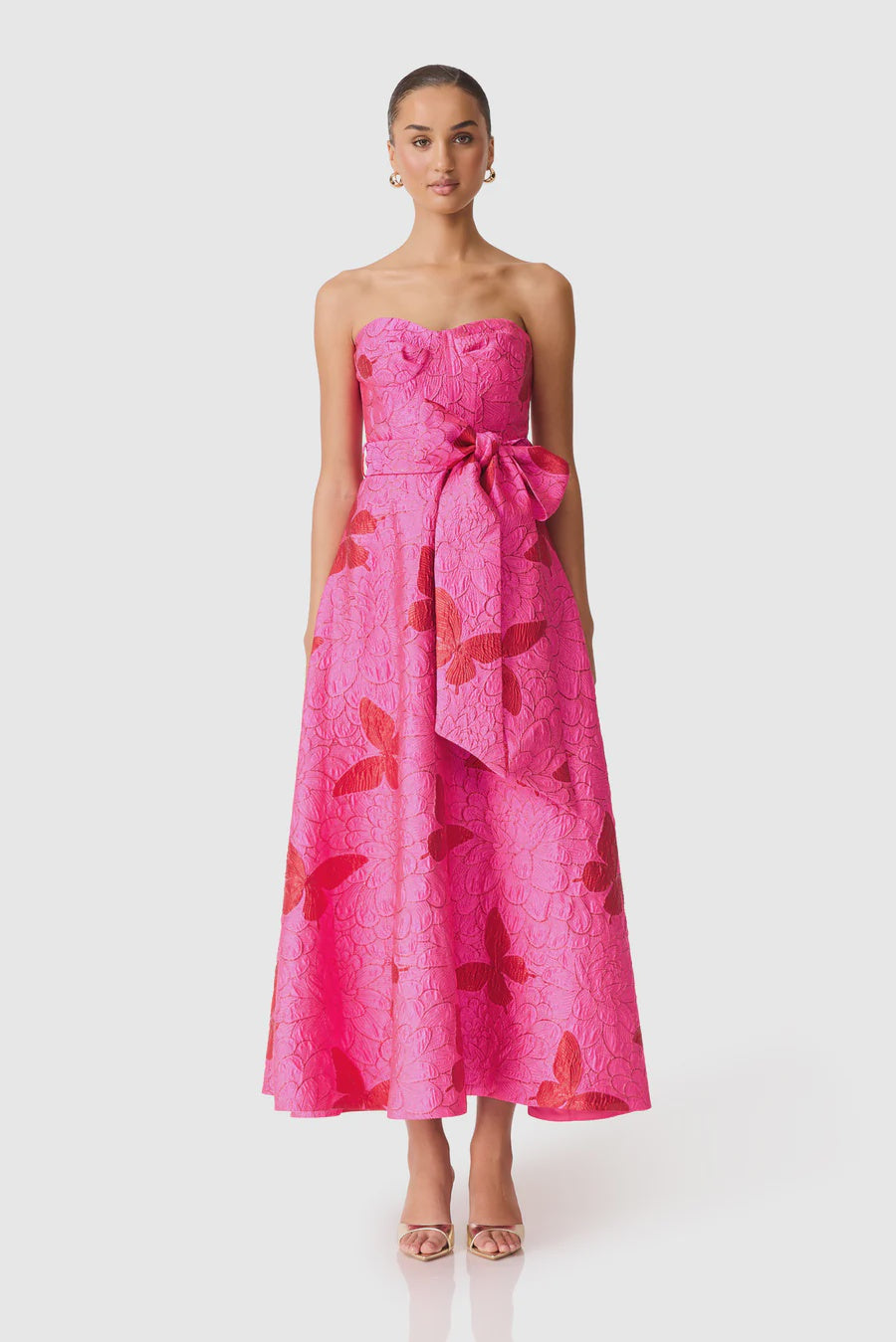 Lorena Midi Dress - Pink  Harper