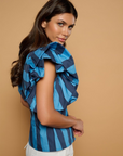 Balear Stripe Top - Blue