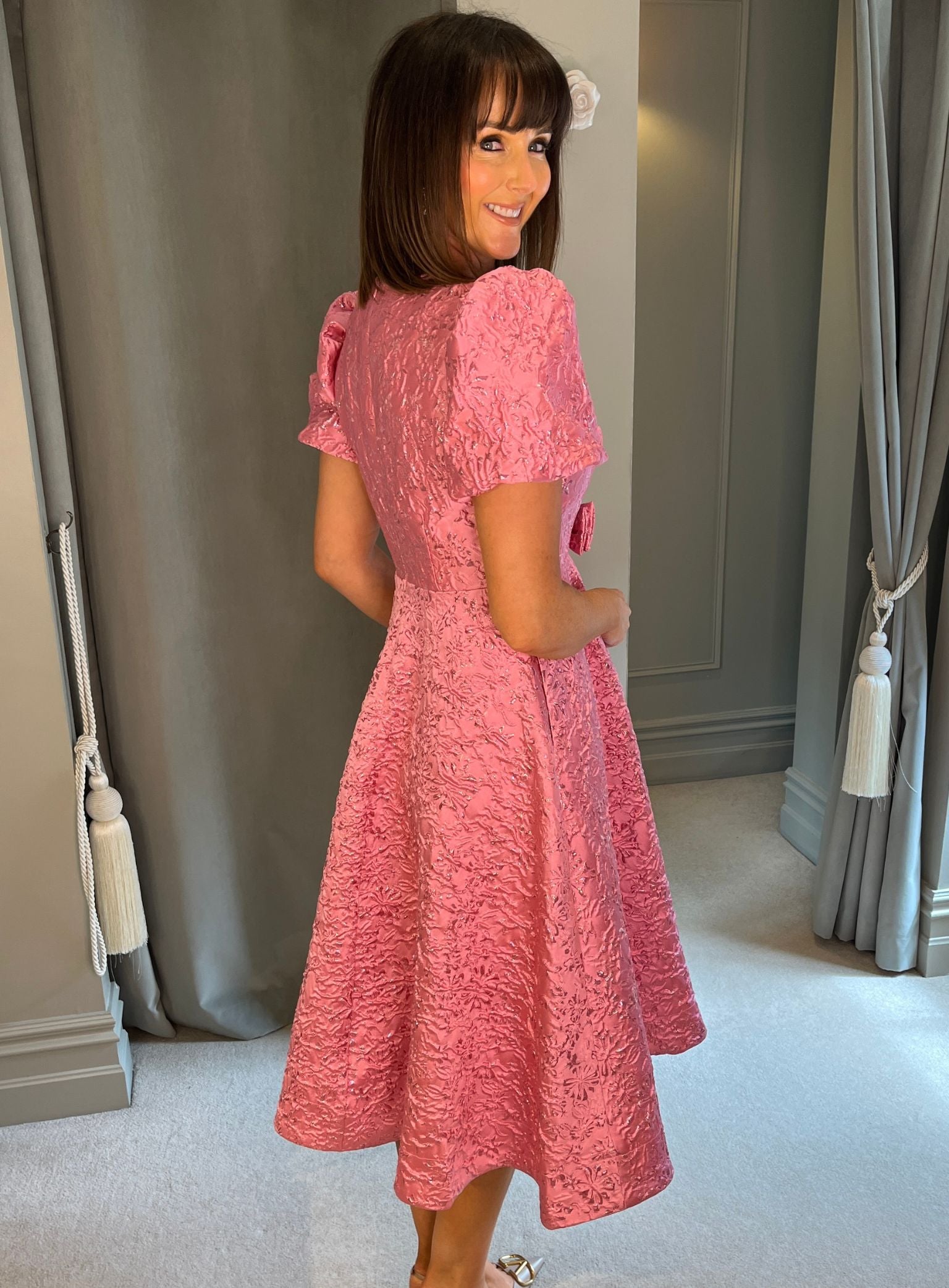 bow dresses Emmy Dress in Pink at Harper Color:Classic Emerald Bridal Glamorous Royal Blue Sweetheart