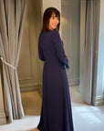 Íarla Feather Trim Jumpsuit - Navy