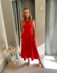 Raya Midi w/ Chain - Red