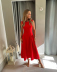 Raya Midi w/ Chain - Red