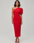 Isabela Midi Dress - Red