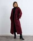 Jean Midi Coat - Burgundy