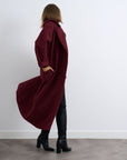 Jean Midi Coat - Burgundy