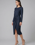 Marlin Midi Dress - Navy