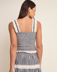 Maya Gingham Top - Navy