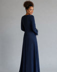 Íarla Feather Trim Jumpsuit - Navy
