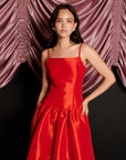 Quartet Taffeta Dress - Red