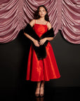 Quartet Taffeta Dress - Red